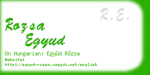 rozsa egyud business card