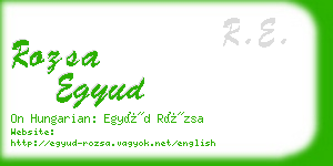 rozsa egyud business card